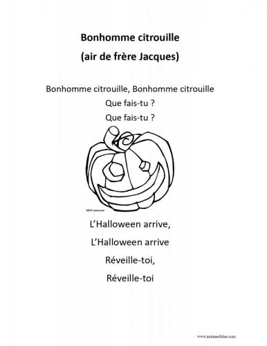 Chanson - Bonhomme Citrouille 