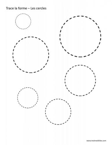 Préscolaire - Trace la forme cercle
