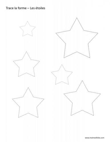 Préscolaire - Trace la forme étoile